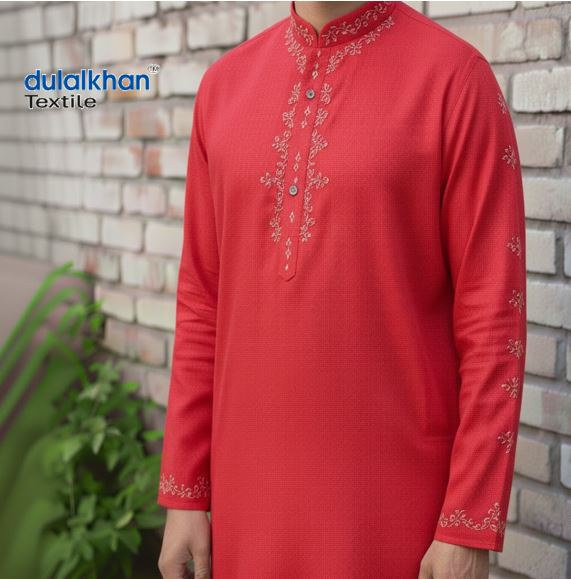 Men's Stylist Full Sleeve Cotton Embroidered Punjabi